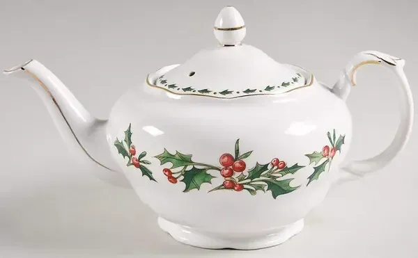 A CUP OF CHRISTMAS TEA TEAPOT  5 3/4"