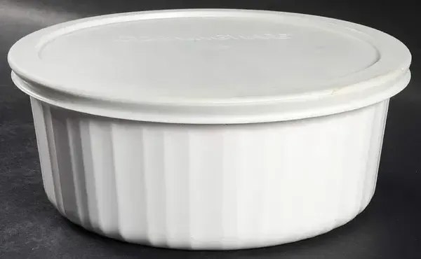 FRENCH WHITE CASSEROLE ROUND 1.5 QT