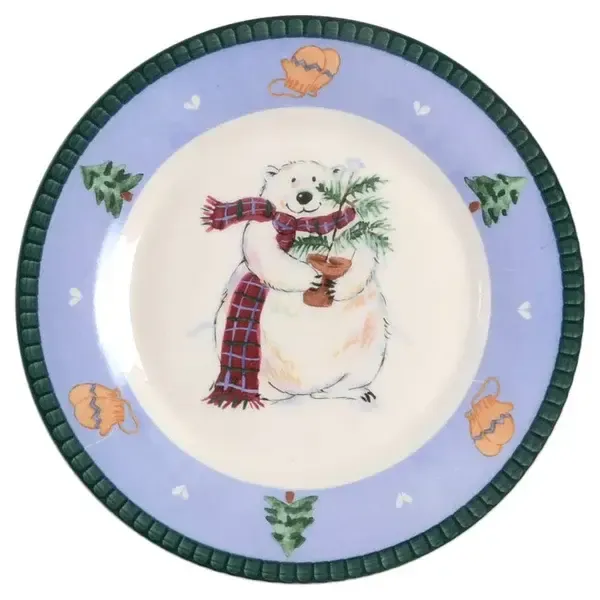 SNOW BEAR SALAD ACCENT PLATE 8 3/8"