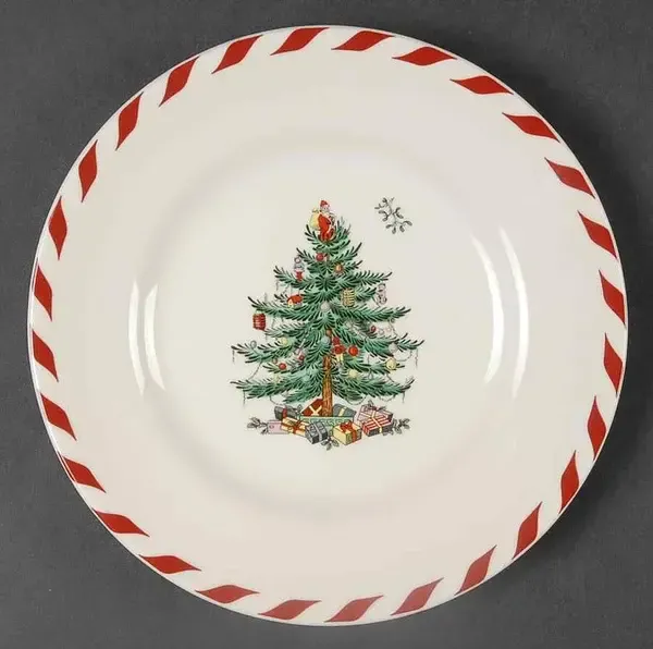 CHRISTMAS TREE CANAPE PLATE 6 1/2"