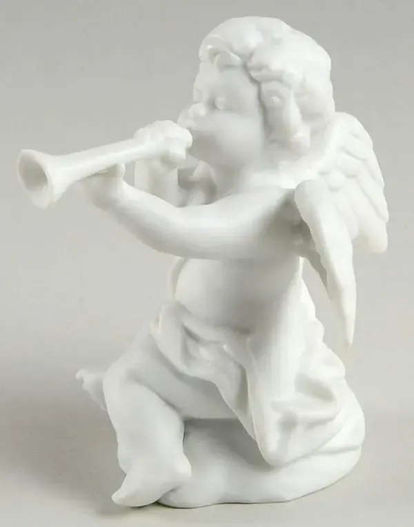 NATIVITY CHERUB W/HORN 3"