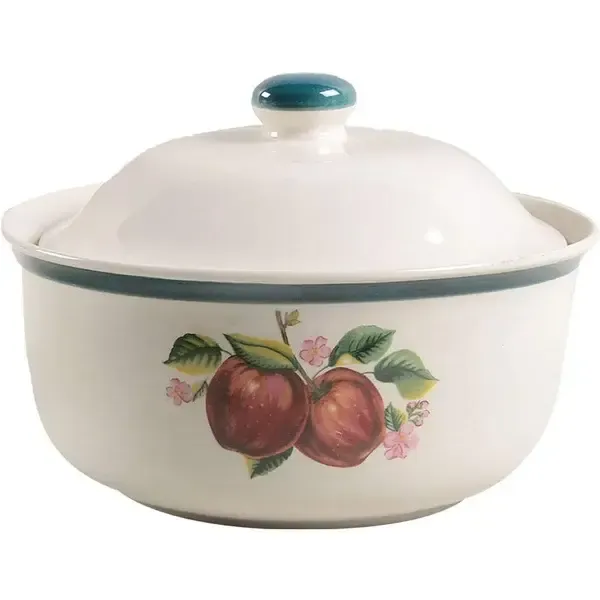 APPLES (CASUALS) 2 QT ROUND COVERED CASSEROLE DISH