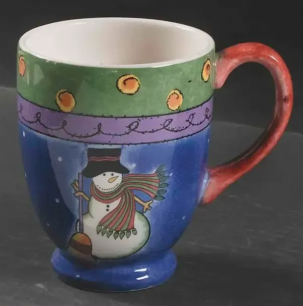 SWEET SHOPPE CHRISTMAS MUG 4 1/2 GREEN BORDER