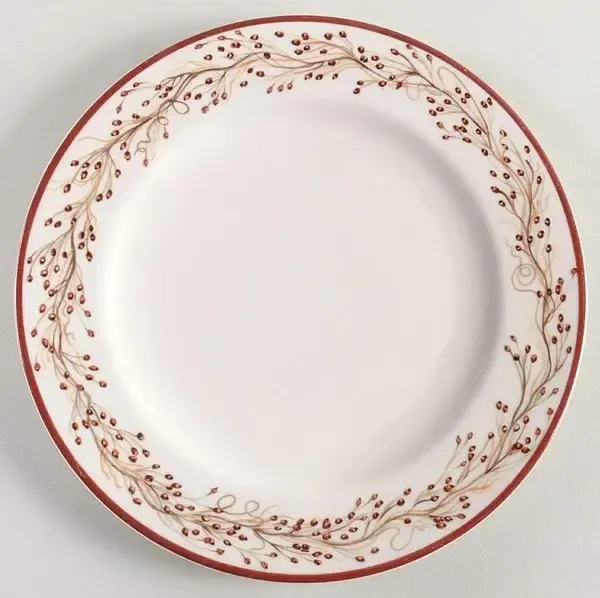 RED BERRY VINE SALAD PLATE 8"