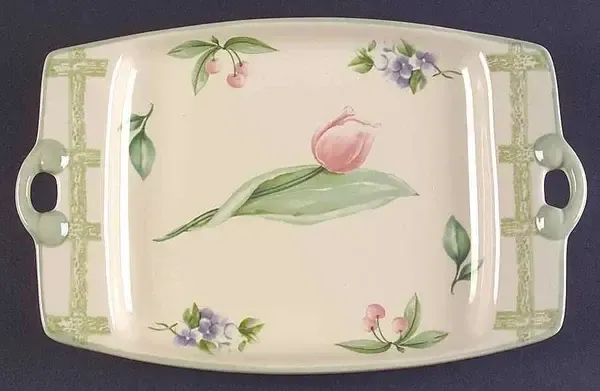 GARDEN PARTY RECTANGULAR TRAY 10 7/8"