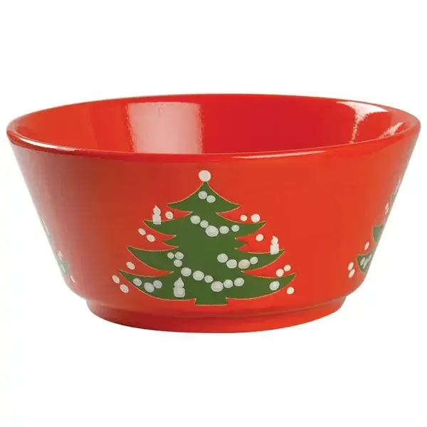CHRISTMAS TREE ROUND BOWL 8 7/8"