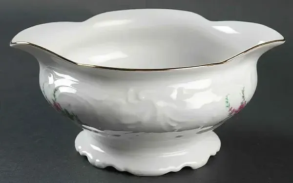 RKT3  ROSE AND FLOWER GRAVY BOAT