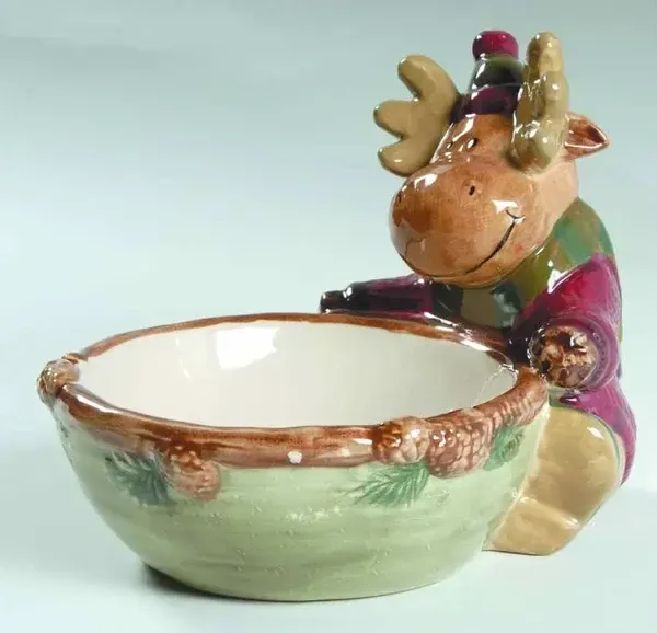 HEARTLAND FIGURAL CANDY BOWL MOOSE