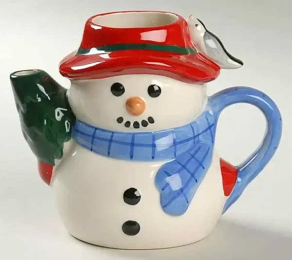 SNOW VILLAGE FIGURAL CREAMER