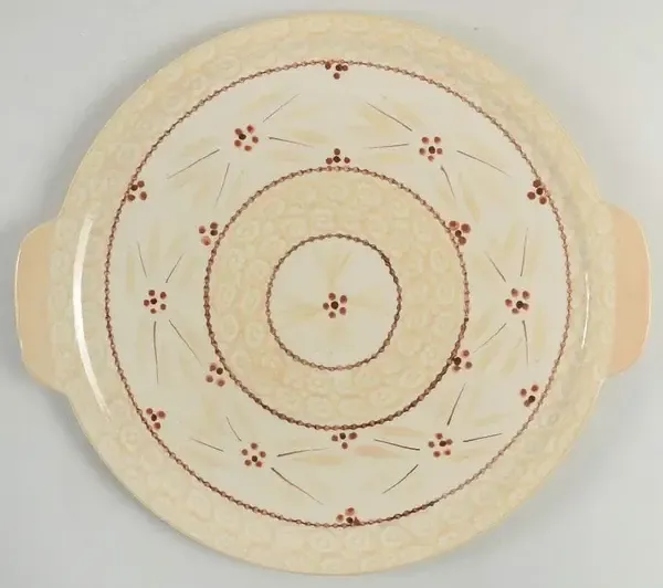 OLD WORLD ROUND TRAY  13 1/2'