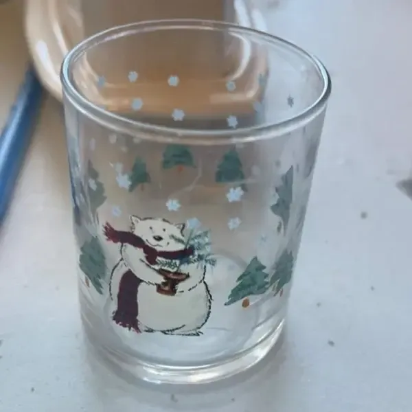 SNOW BEAR VOTIVE CANDLE HOLDER 2 1/2"