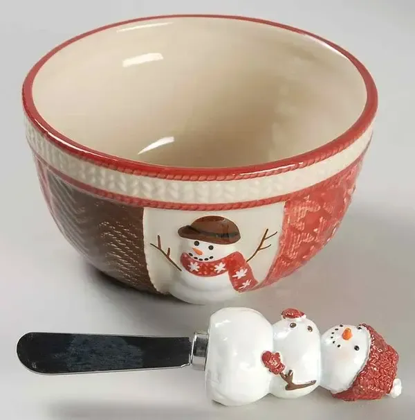 WARM WISHES DIP BOWL AND SPREADER 5"
