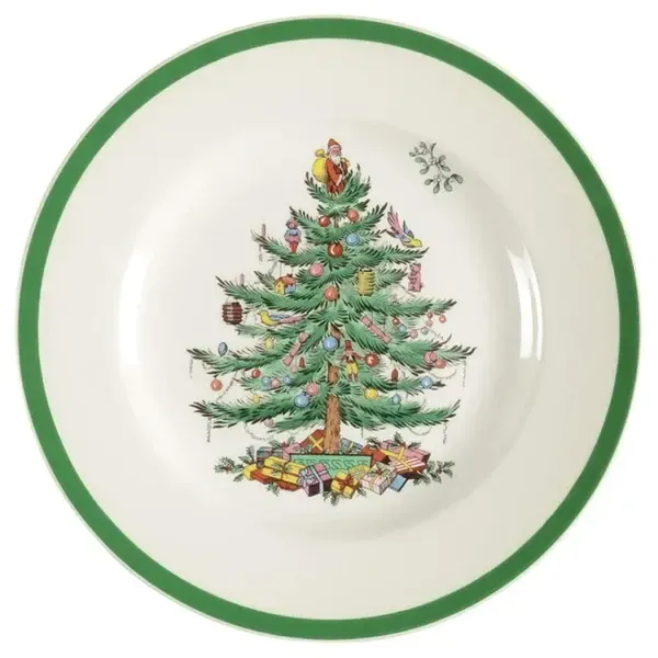 CHRISTMAS TREE SALAD PLATE 7 3/4"