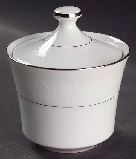 BROCADE SUGAR BOWL &amp; LID