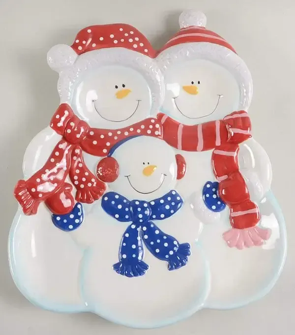 SNOW DAYS FIGURAL PLATTER 15 1/2"