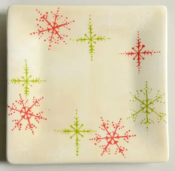 SNOWMATES CREAM APPETIZER PLATE  5"