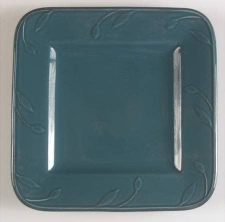 SORRENTO TEAL SQUARE BREAD AND BUTTER PLATE 6 1/8"