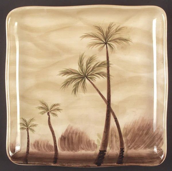 BAHAMAS-PALM SQUARE DINNER PLATE 11"