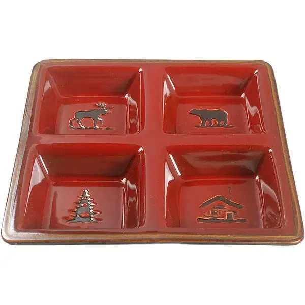 WOODLAND PLATTER DIVIDED 4 PART