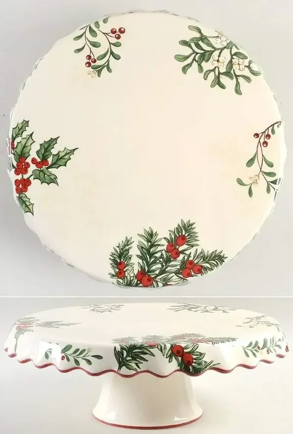 WINTER FOREST CAKE STAND 12"