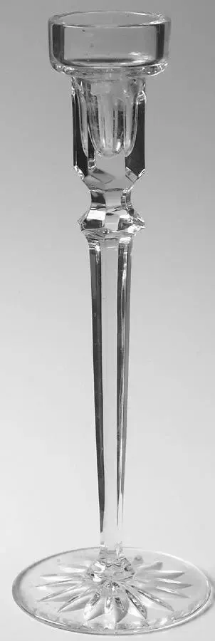 RICHMOND 10" TALL SINGLE LIGHT CANDLESTICK (No Trim, Notched and Multisided Stem)