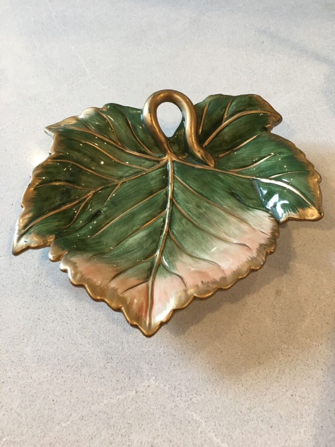 RENAISSANCE LEAF CANDY DISH  7"