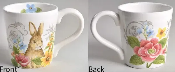 BUNNY W/ FLOWERS MUG