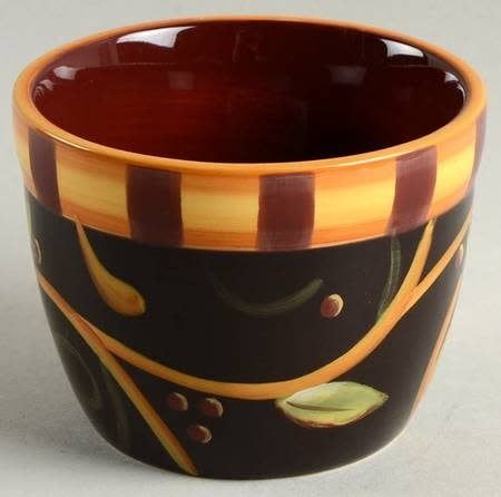 CHOCOLATE BERRIES DIP BOWL  (INSIDE RED) 4"