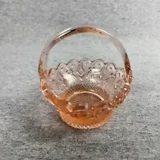 PINK DEPRESSION GLASS BASKET