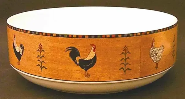 COUNTRY QUARTET ROUND VEGETABLE BOWL 9"