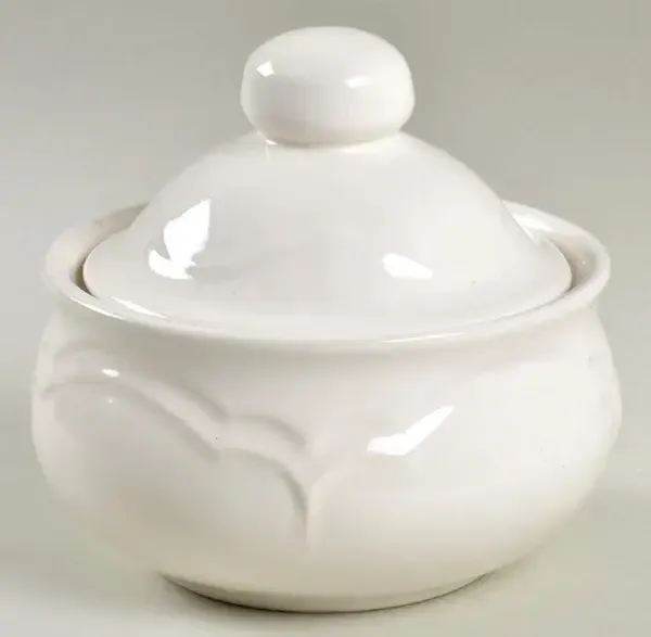 COLOR MEDLEY BUFF GLOSSY SUGAR BOWL