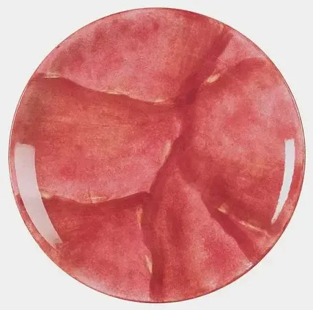 FLOWER MARKET RED DINNER PLATE