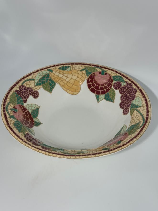 MOSAIC FRUIT 11" ROUND VEGETABLE BOWL