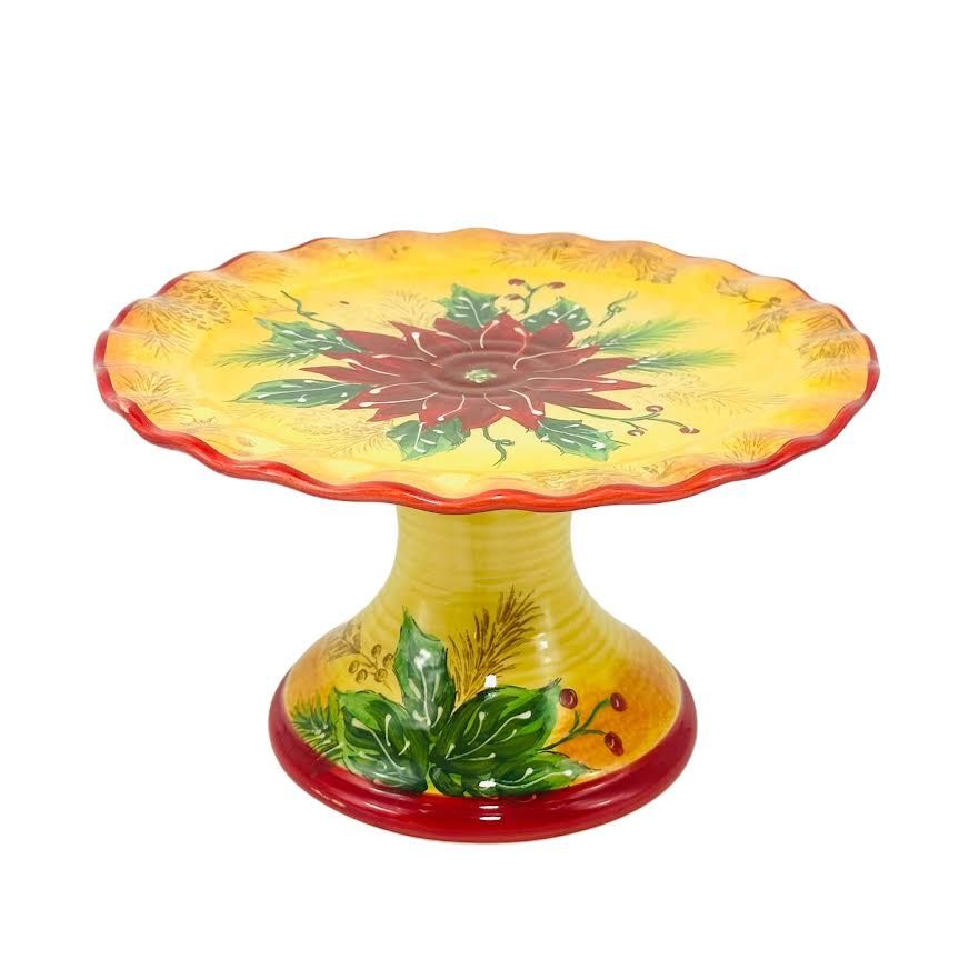 HONEY POINSETTIA CAKE STAND