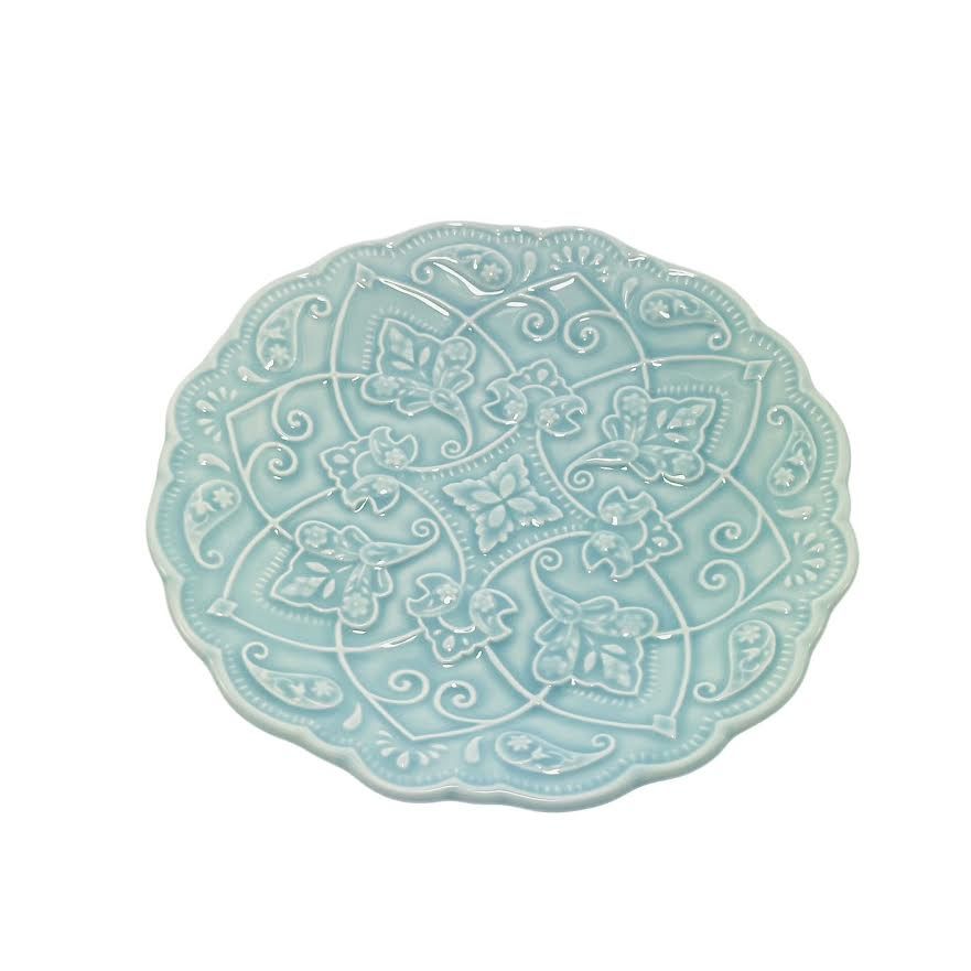 JAVA BLUE MAJOLICA SALAD PLATE