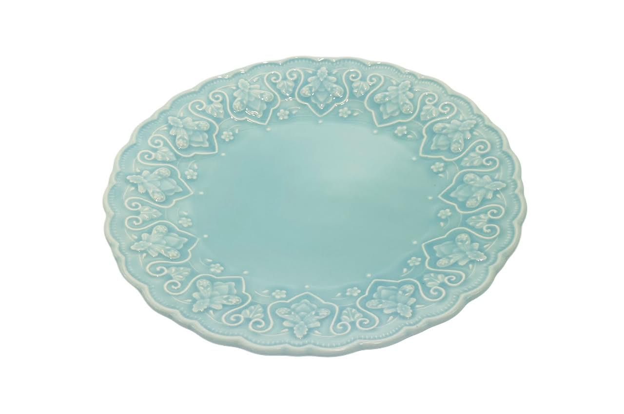 JAVA BLUE MAJOLICA DINNER PLATE