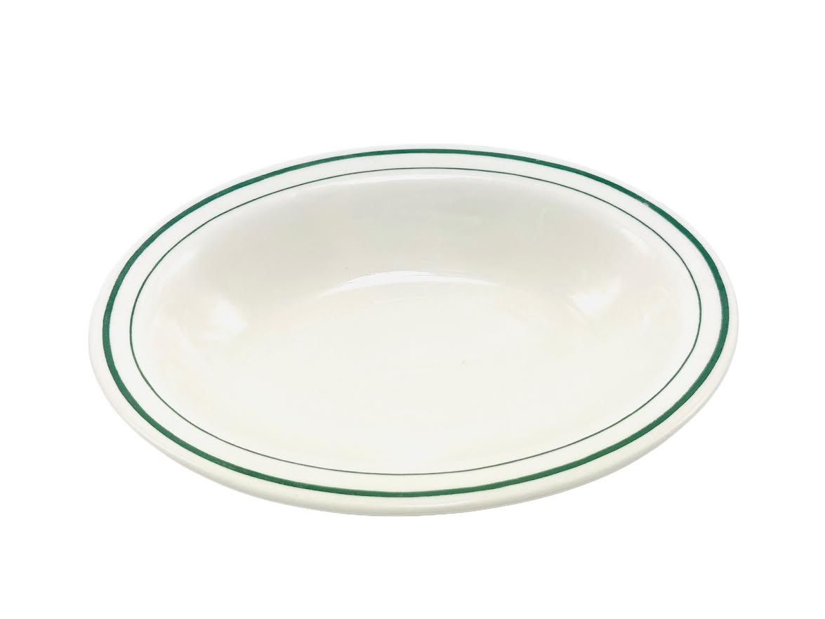 RESTAURANT WARE VEGETABLE BOWL ROUND 10" GREEN LINES