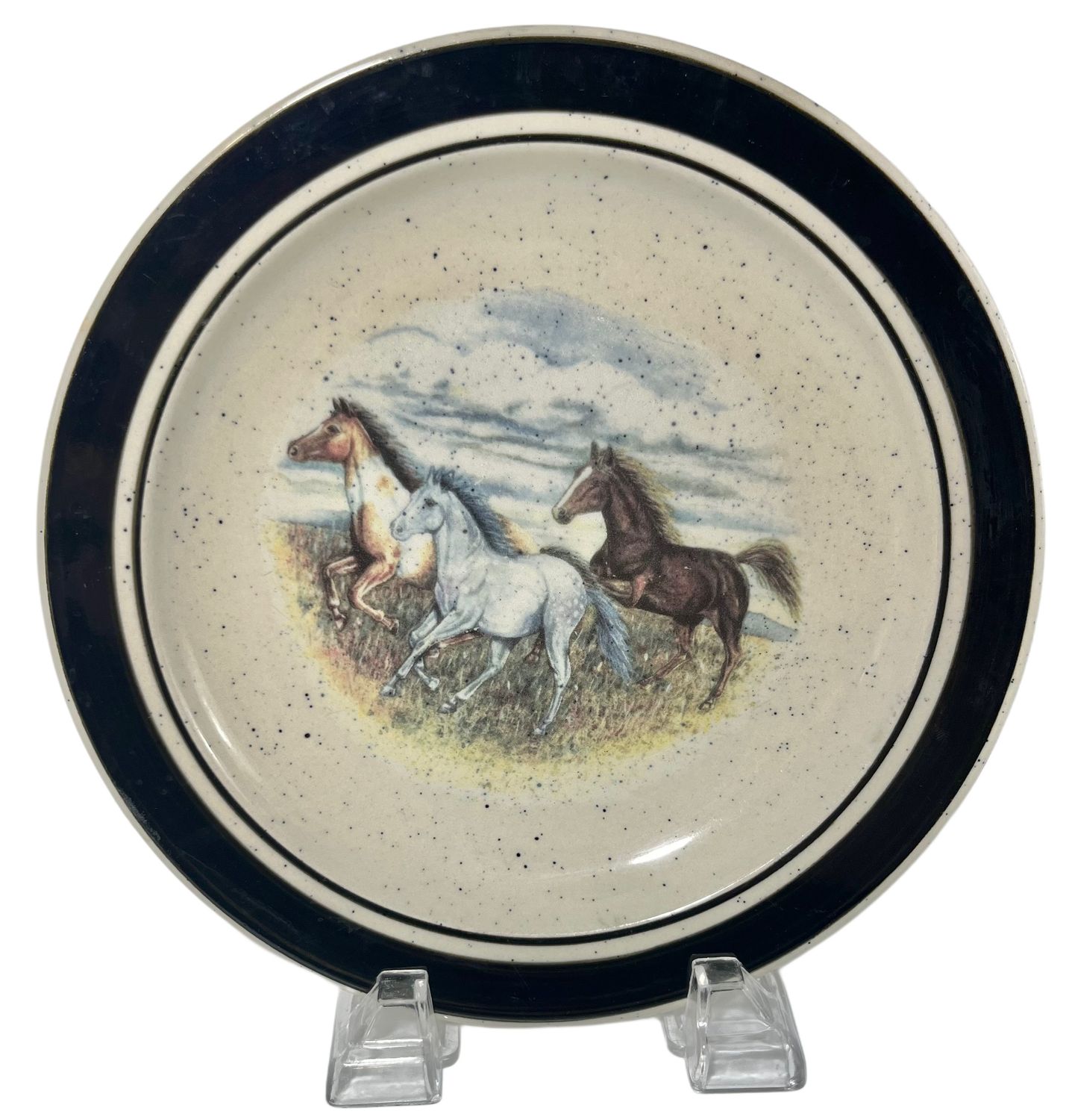 RUNNING HORSES SALAD PLATE
