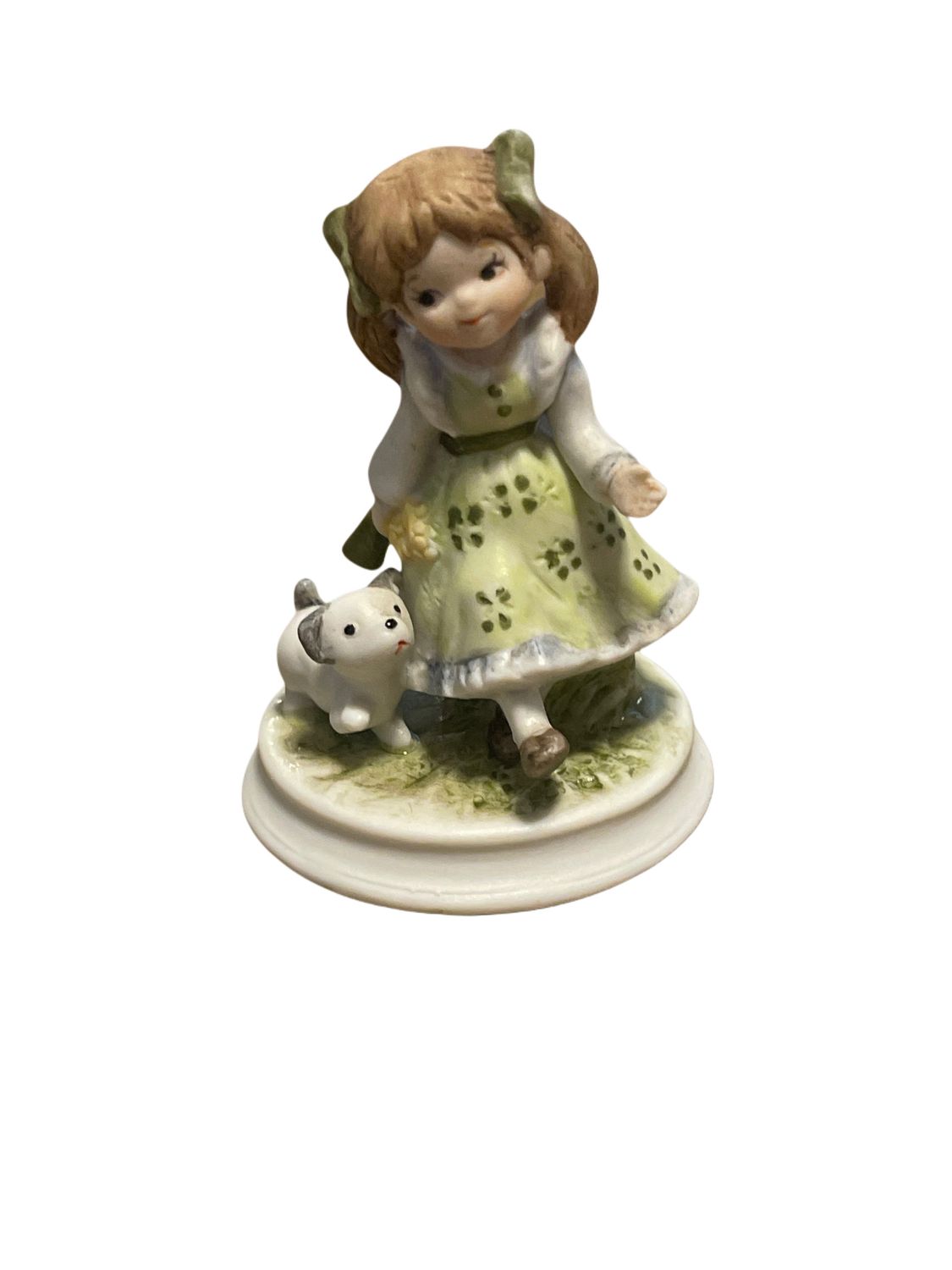 LEFTON FIGURINE GIRL WITH DOG 00053