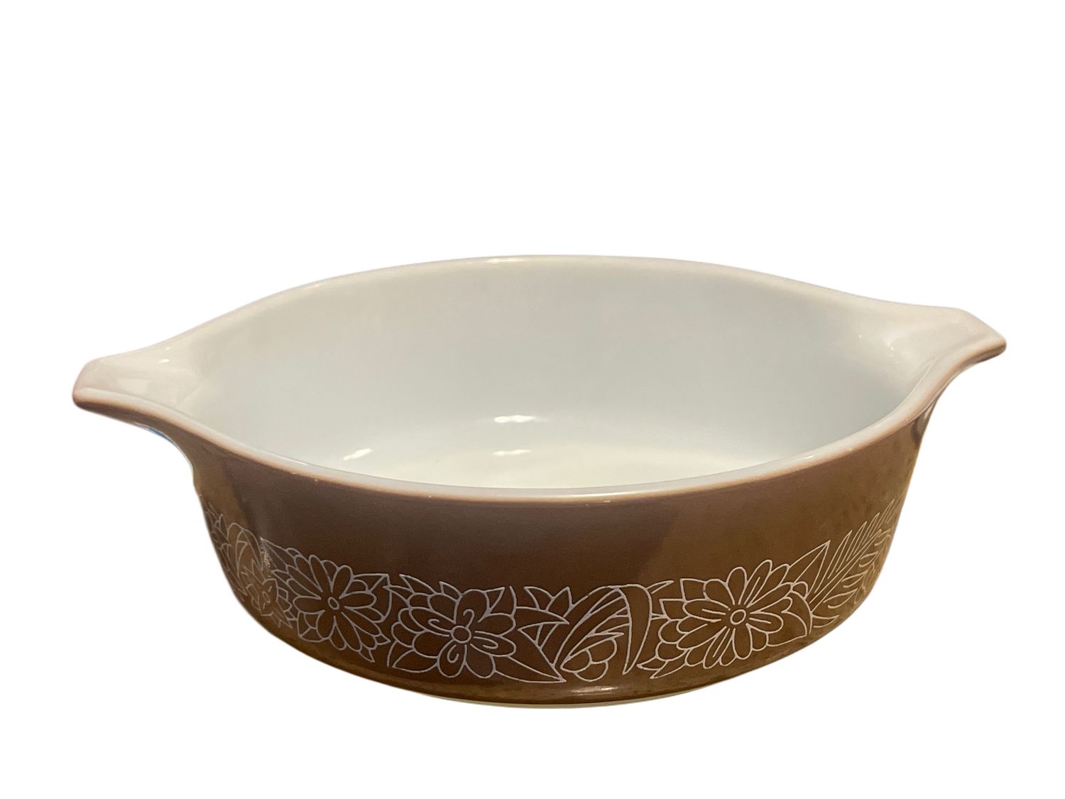 WOODLAND BROWN ROUND CASSEROLE 1 PT 6 1/2" BOTTOM ONLY