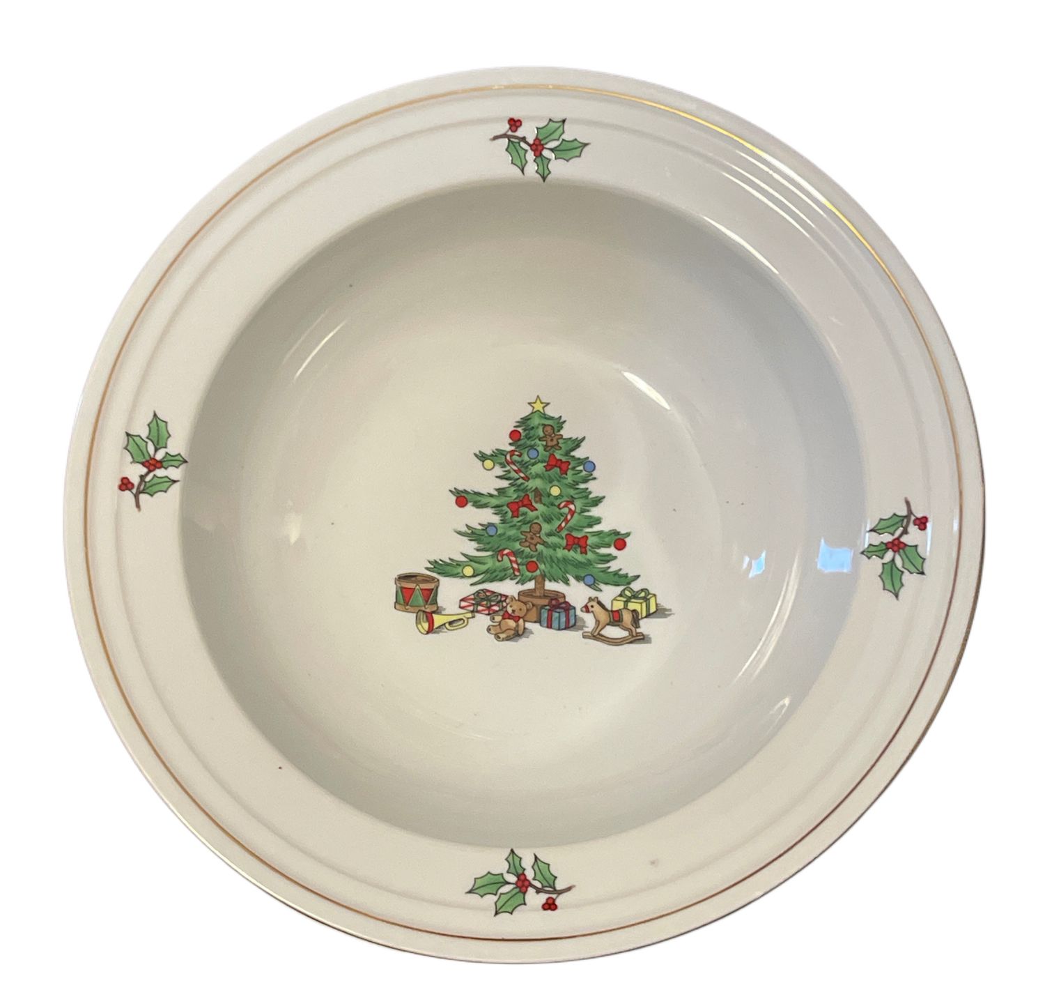 HOLIDAY HOSTESS ROUND VEGETABLE BOWL 9 3/8'