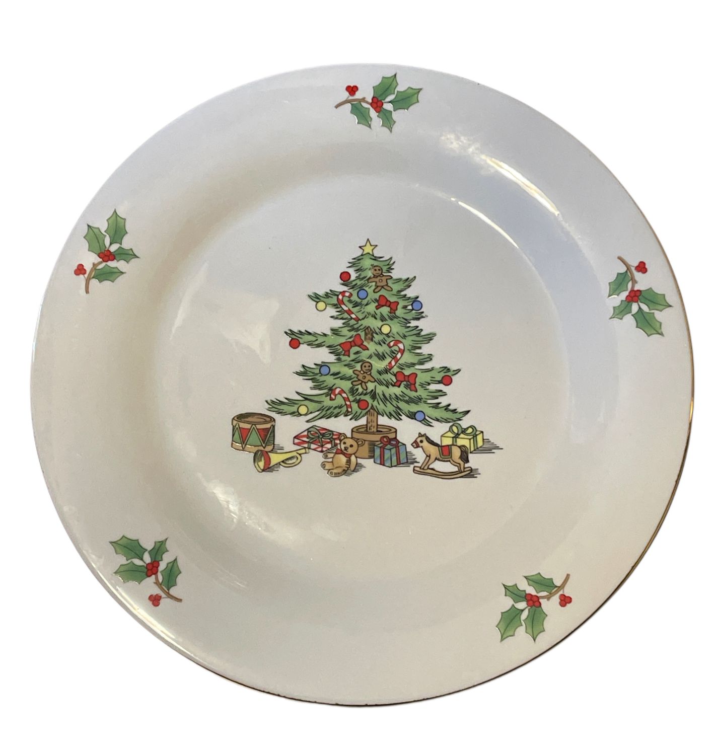 HOLIDAY HOSTESS CAKE PLATE 10 1/2"