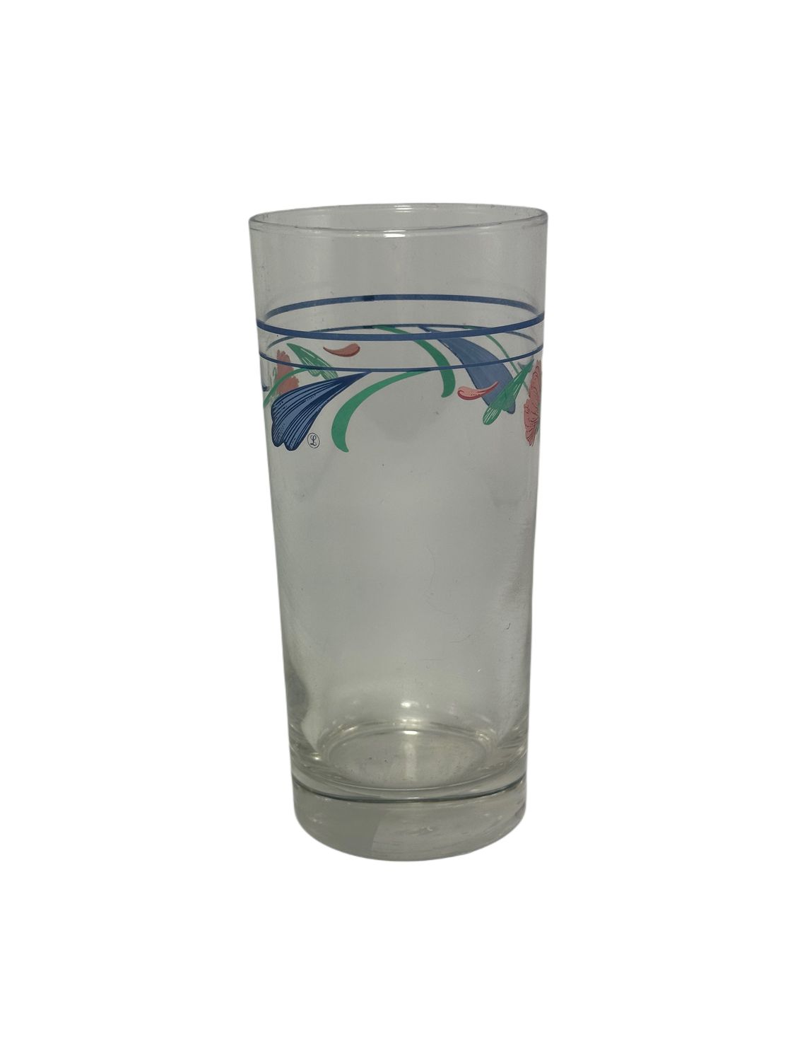 POPPIES ON BLUE HIGHBALL GLASS