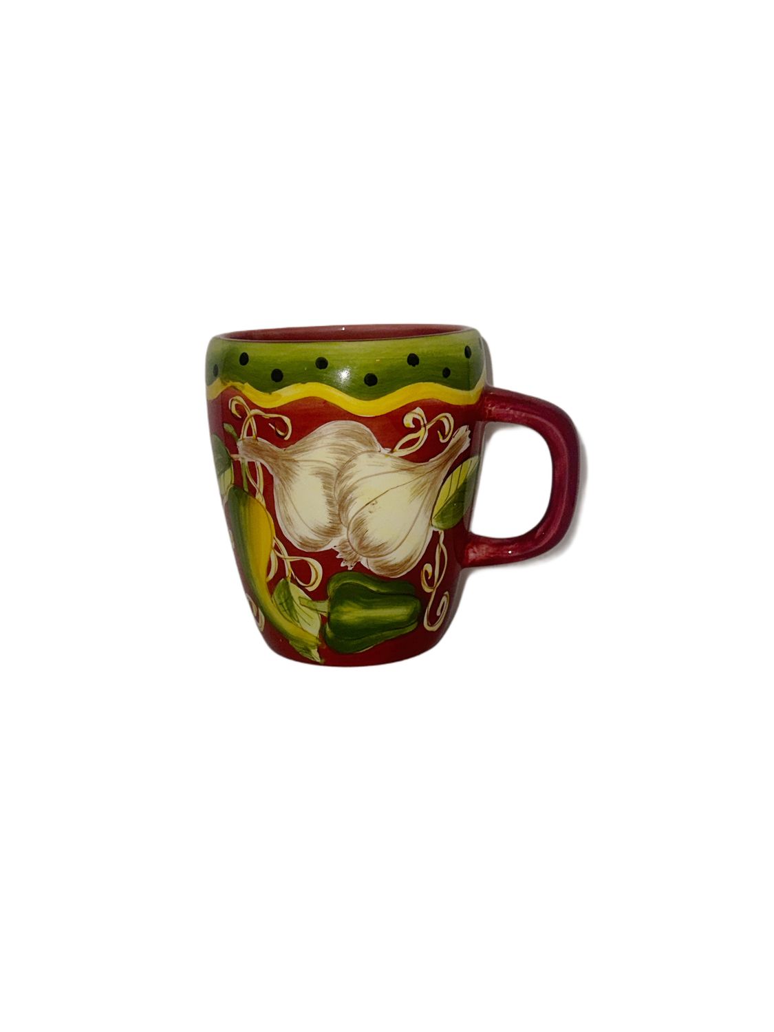 ONION/PEPPERS RED MUG 4 1/2"