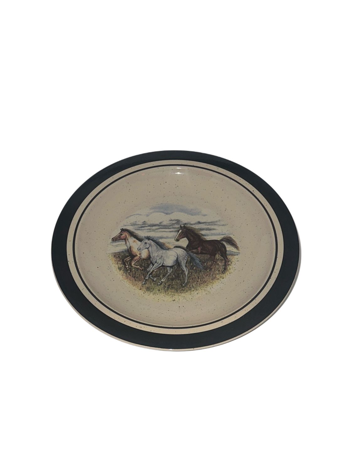 RUNNING HORSES DINNER PLATE 10 5/8"