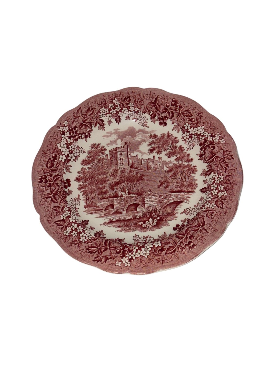 MERRIE ENGLAND RED/PINK DINNER PLATE 9 7/8"