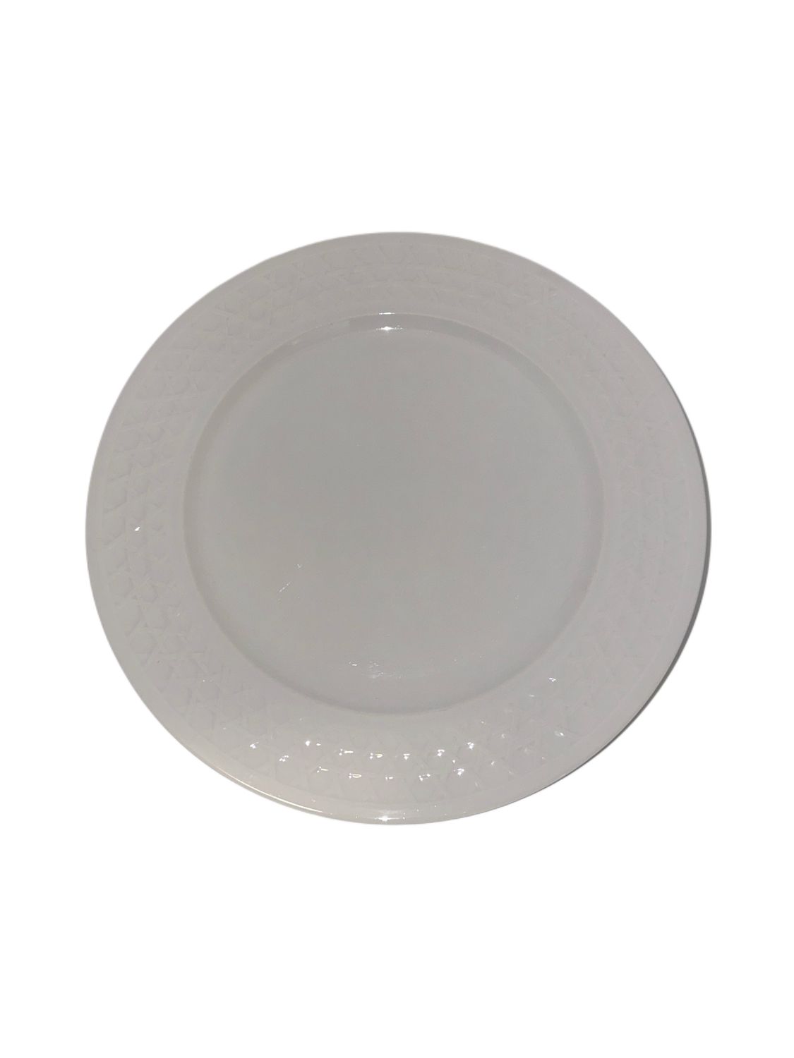 CANE WHITE DINNER PLATE 10 3/8"
