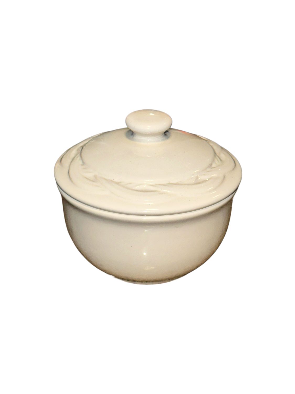 ACADIA WHITE SUGAR BOWL 4"