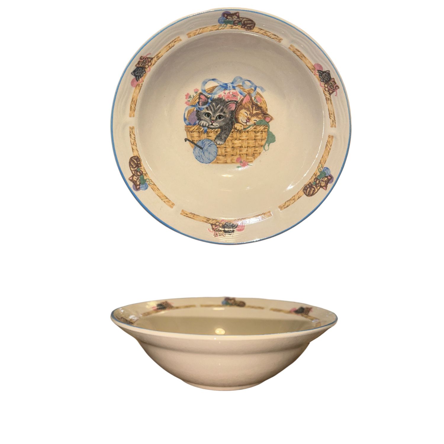 PURRFECT FRIENDS RIM CEREAL BOWL