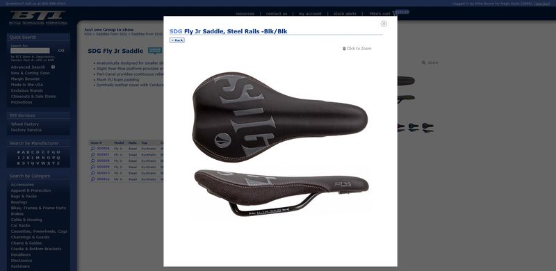 SDG FLY JR SADDLE BLK GRY